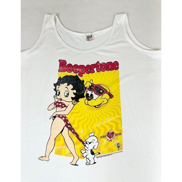 Vintage 1994 Betty Boop Boopertone Tank Top Long Shirt Swim Cover Up - Picture 1 of 9